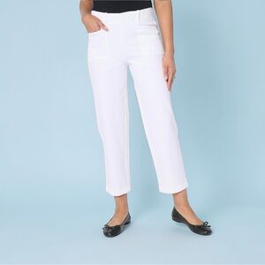 New Without Tags ANYBODY Regular All Stretch Twill Straight Leg Ankle Pants Med